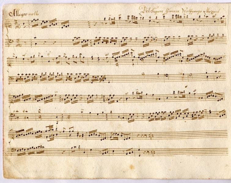 Allegro molto, Mozart, Mozarteum